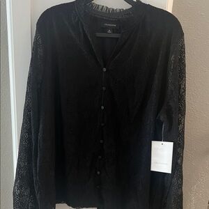 Elegant Black Lace Blouse